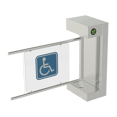 Torniquete de cortesía motorizado CAME 705-EN-1 con hoja de acrílico