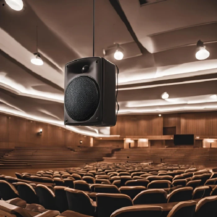 Bocina profesional de alto rendimiento para eventos en vivo y auditorios.