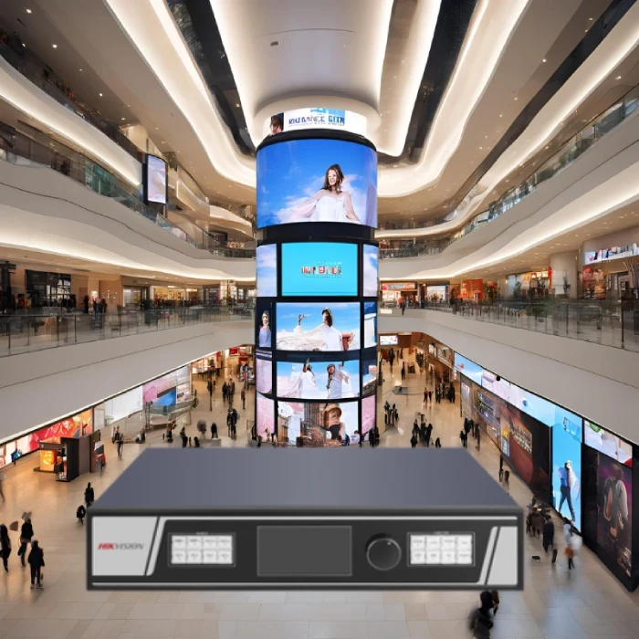 Controlador de video para gestionar fuentes y pantallas en sistemas audiovisuales.