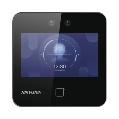 Terminal facial Hikvision DS-K1T343MWX para control de asistencia y acceso con pantalla táctil