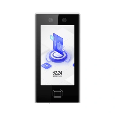 Terminal DS-K1T670MFWX Hikvision con lector facial y de huellas