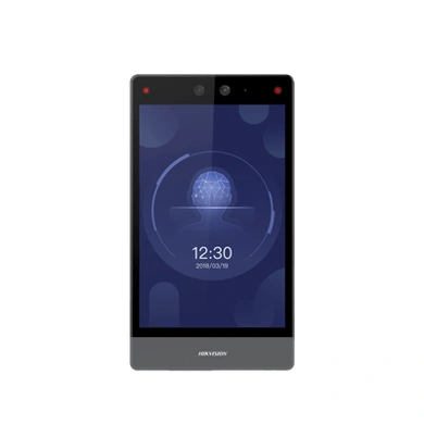 Terminal facial Hikvision DS-K1T680D-E1 de 8” con videoportero, PoE y QR.