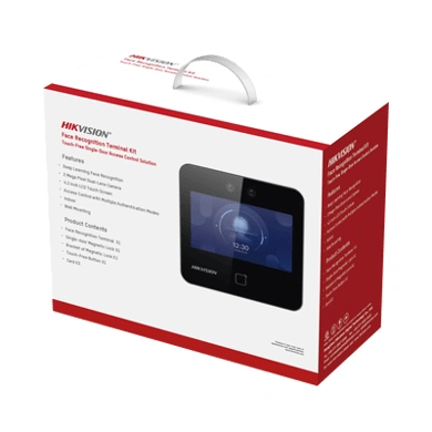 Kit completo de control de acceso Hikvision DS-KAS343 con lector facial y electroimán