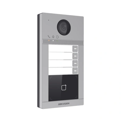 Videoportero IP Hikvision para 4 departamentos con cámara 2MP (Intercomunicador)