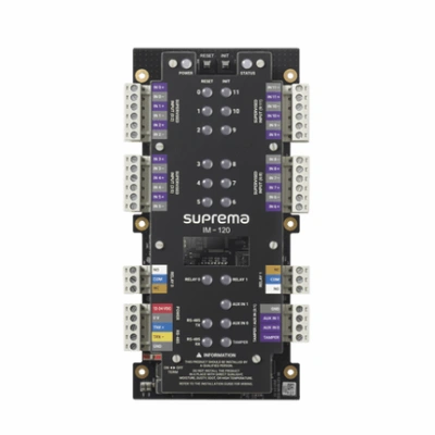 Módulo de entradas y salidas Suprema IM120 para monitoreo seguro