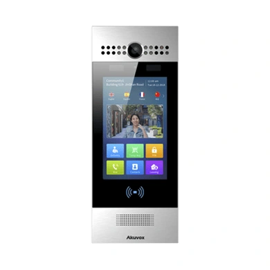Frente de calle IP Akuvox R29C con reconocimiento facial
