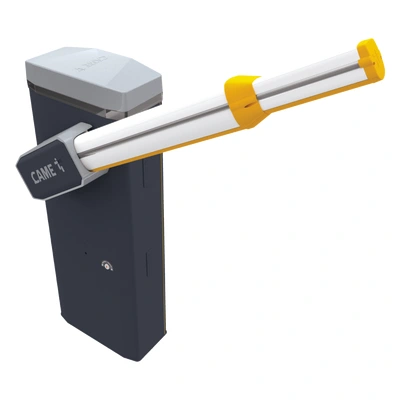 Pluma de acceso vehicular CAME GT8 con brazo iluminado LED para accesos de 8 metros