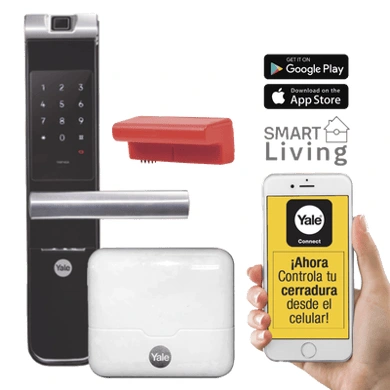Kit Cerradura con manija YMF40A y HUB marca YALE-ASSA ABLOY