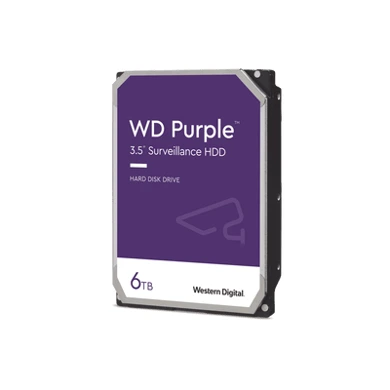 Disco duro WD Purple 6TB para videovigilancia profesional.