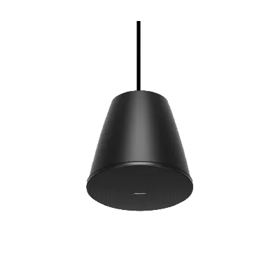 Bocinas colgantes profesionales para sonido ambiental desde techos altos.