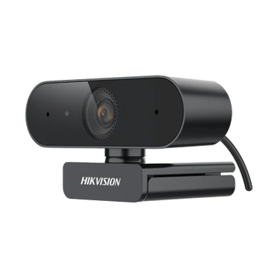 Cámara web Hikvision DS-U02 1080p con giro 360 grados y micrófono.