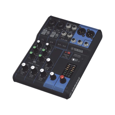 Mezcladora Yamaha MG06 de 6 canales con phantom power